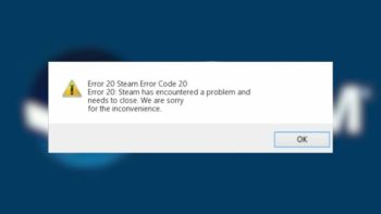 ошибка E20 в Steam