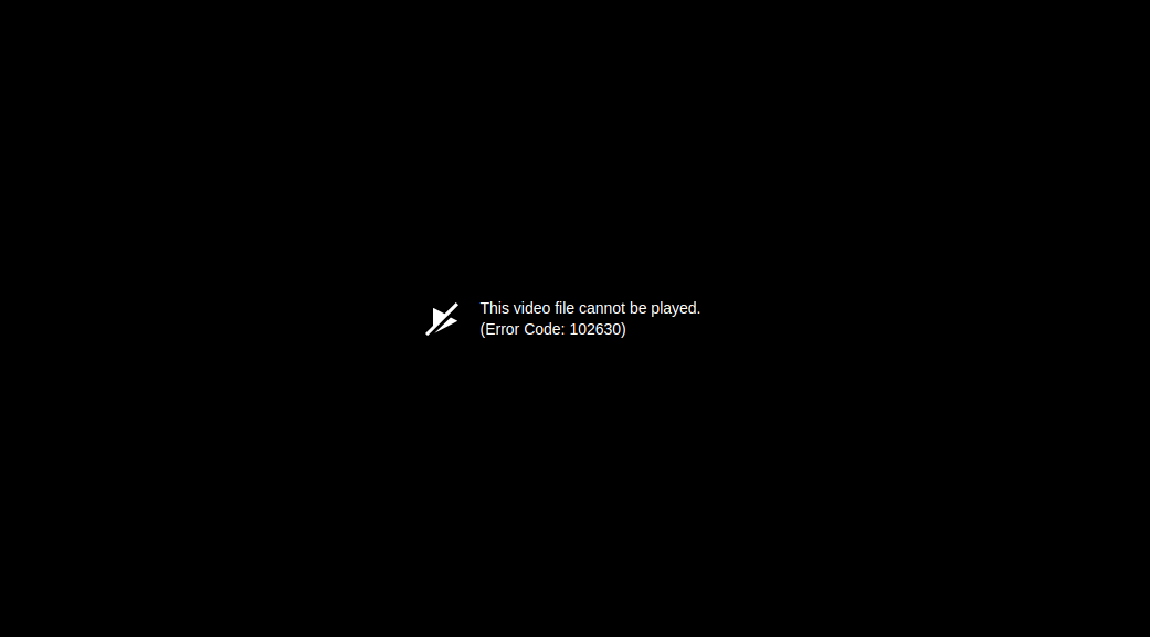 This video cannot be played. This video cannot be played
