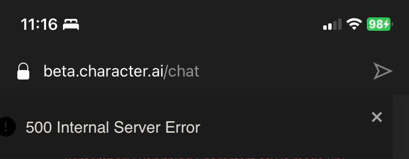 500 internal server error
