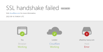 525 «SSL Handshake Failed»