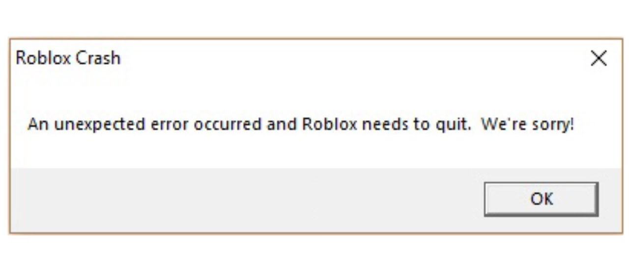 An unexpected error occurred Roblox