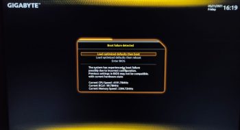 Boot failure detected