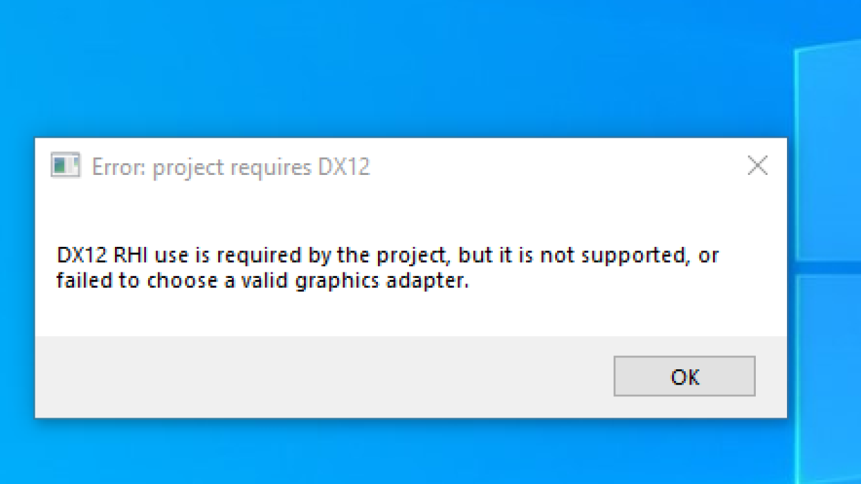 DX12 RHI use is required