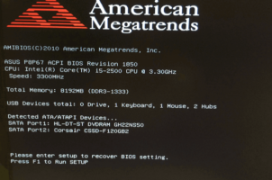 Please enter setup to recover BIOS setting