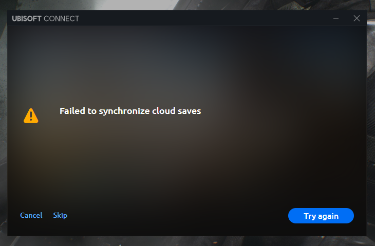 Failed to Synchronize Cloud Saves